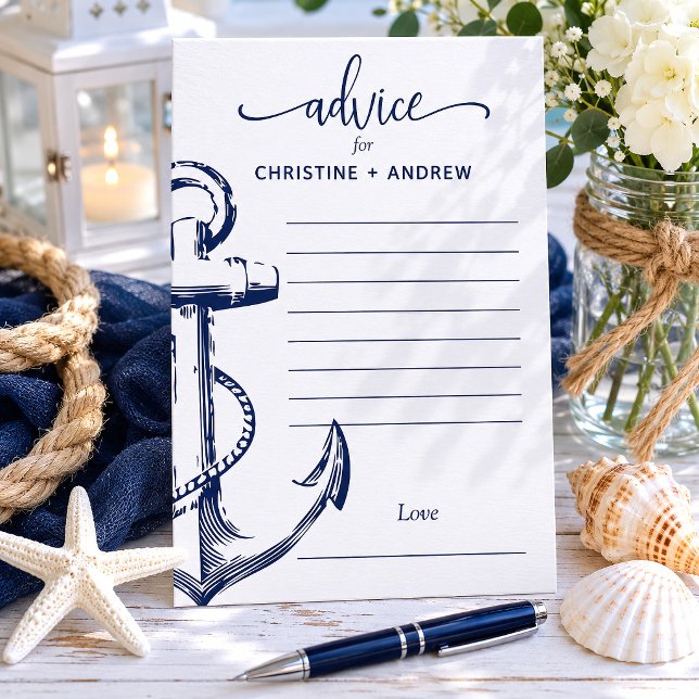 Nautical Anchor Wedding Advance (Allow your guests to fill out advice cards to give you some wisdom going into your marriage.
)