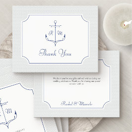 Nautical Anchor Wedding Dankeschön Card Dankeskarte
