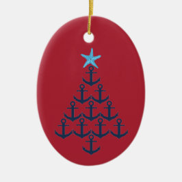 Nautical Anchor Weihnachtsbaum Keramik Ornament