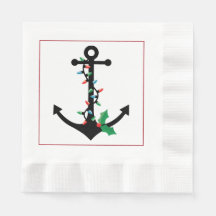 Nautical Anchor Weihnachtsbuch Napkins