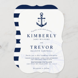 Nautical-Anchored-Liebe-Hochzeitsveranstaltung Einladung