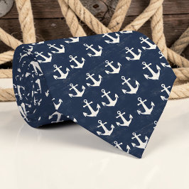 Nautical Anchors Custom Necktie Krawatte
