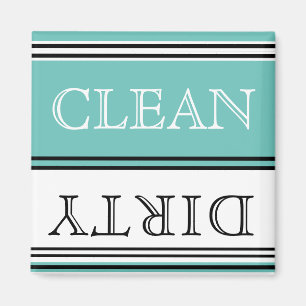 Nautical Aquamarin Blue Dishwasher Dirty Clean Magnet