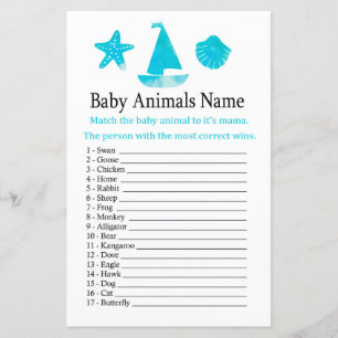 Nautical Baby Animes Name Game