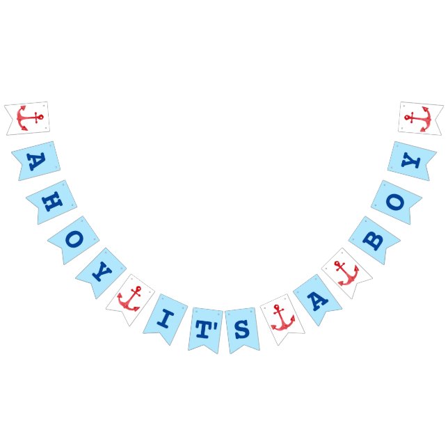 Nautical Baby Boy Bunting Wimpelkette (Alle)