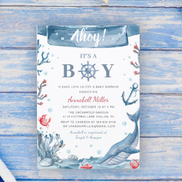 Nautical Baby Dusche Ihr Junge Einladung