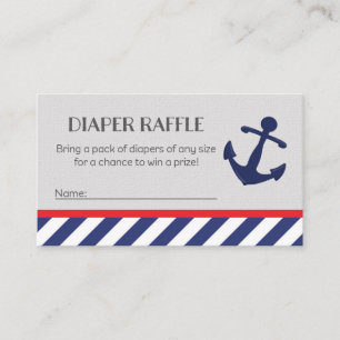 Nautical Baby Showdusche Windeln Raffelkarten Begleitkarte