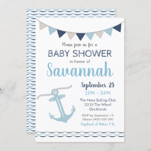Nautical Baby Shower Einladung