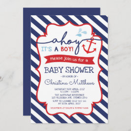 Nautical Baby Shower Einladung Ahoy Es ist ein Jun