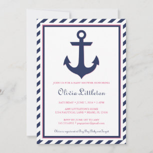 Nautical Baby Shower Einladung - Ahoy Es ist ein M