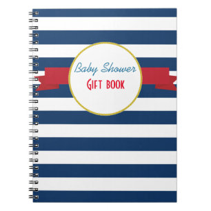 Nautical Baby Shower Geschenkbuch. Notizblock