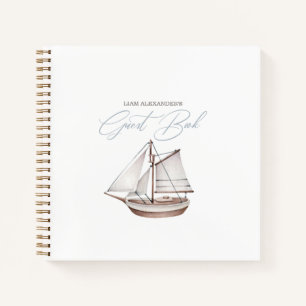 Nautical Baby Shower Sailor Gästebuch Notizbuch