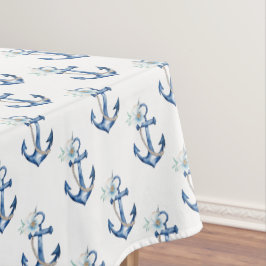 Nautical Baby Shower Tableclout | Navy Blue Floral Tischdecke