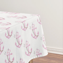 Nautical Baby Shower Tableclout | Pink Floral Anch Tischdecke
