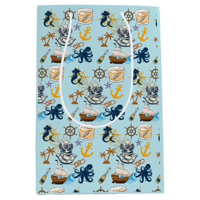  Nautical Bachelor Party Mittlere Geschenktüte (Vorderseite)