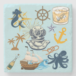 Nautical Bachelor Party Steinuntersetzer