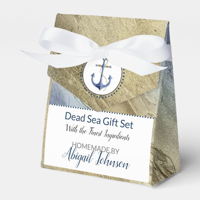 Nautical Beach Blue & Sand Set Packaging Geschenkschachtel (Vorderseite)