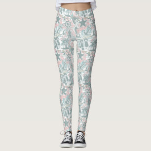 Nautical Beach Collage Sage ID840 Leggings