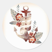 Nautical Beach Floral Anchor Wedding Siegel