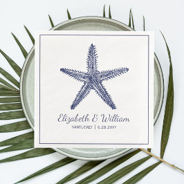 Nautical Beach Hochzeit Rustikale Marine Blue Star Serviette