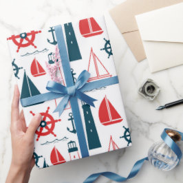 Nautical Beach Packpapier