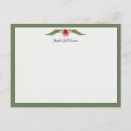 Nautical Beach Theme Wedding Correspondence Card Postkarte