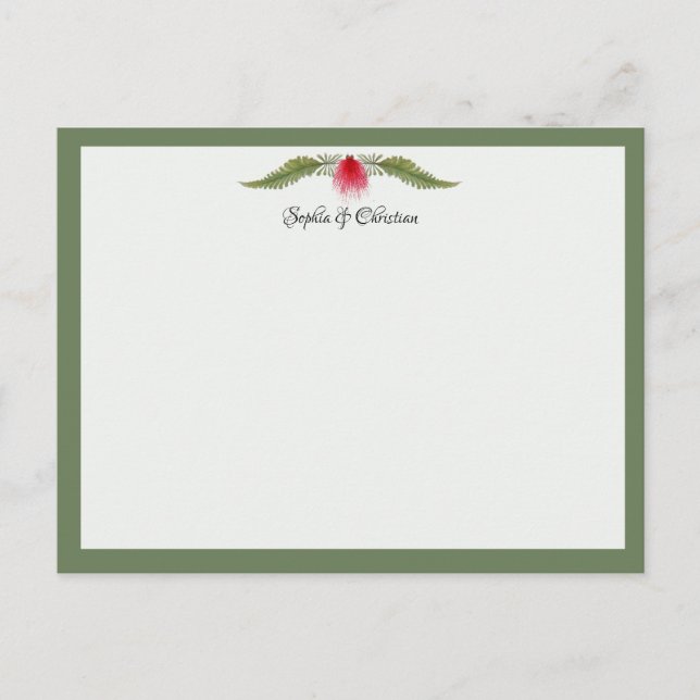 Nautical Beach Theme Wedding Correspondence Card Postkarte (Vorderseite)