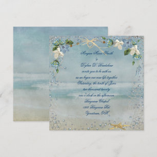 Nautical Beach Wedding Einladung