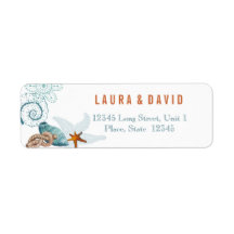 Nautical Beach Wedding | RÜCKSENDEADRESSEN-AUFKLEB