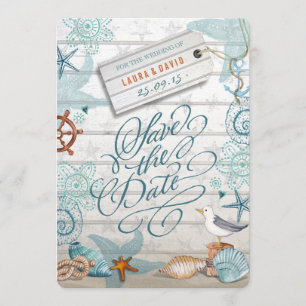 Nautical Beach Wedding   SAVE THE DATE