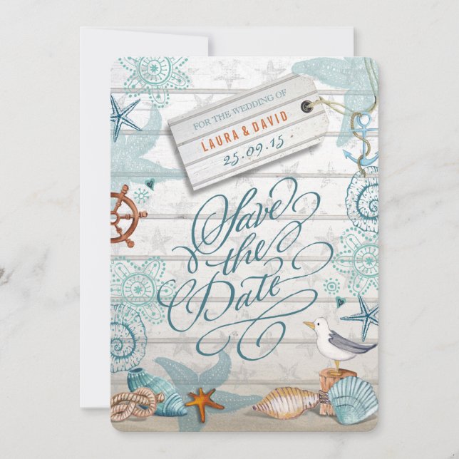Nautical Beach Wedding | SAVE THE DATE (Vorderseite)