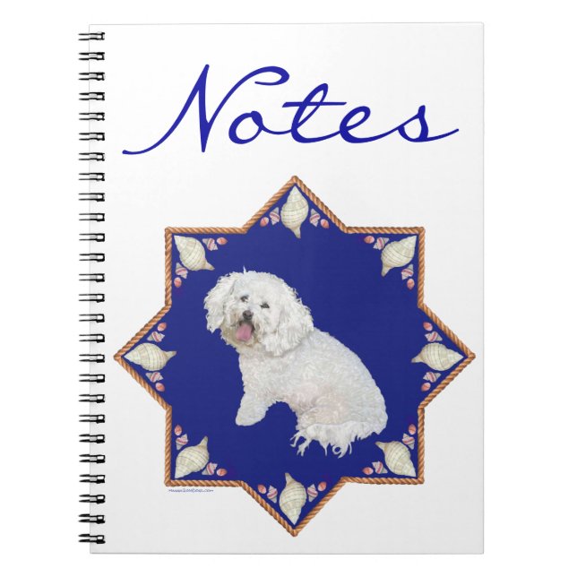 Nautical Bichon Frise Notizblock (Vorderseite)