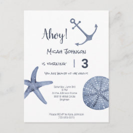 Nautical Birthday Post Card jeden Alters Postkarte