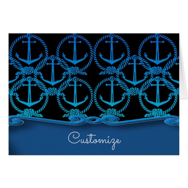 Nautical Blue Anchor Motiv (Vorderseite (Horizontal))