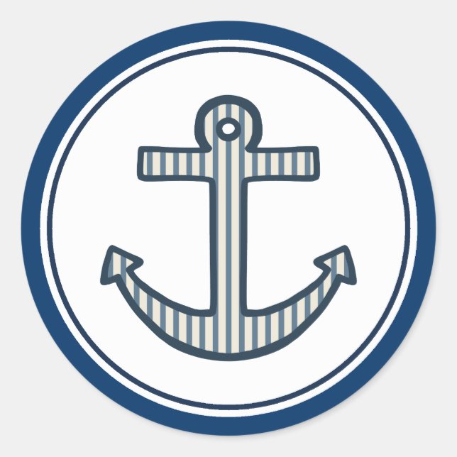 Nautical Blue Anchor Stickers (Vorderseite)