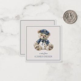 Nautical Blue Baby Bear Personalisiert Mitteilungskarte