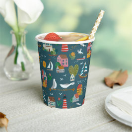 Nautical Blue Baby Dusche Party Pappbecher