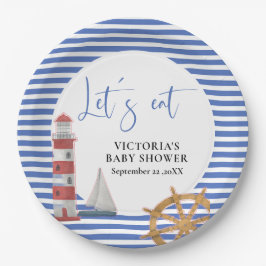 Nautical Blue Baby Shower Pappteller