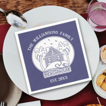 Nautical Blue Beach House Anchor