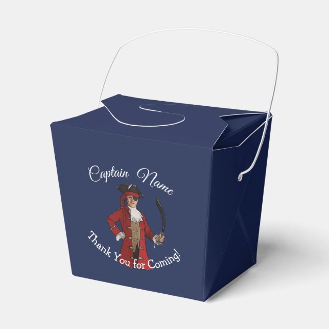 Nautical Blue Boy Party Pirate Geschenkschachtel (Vorderseite)