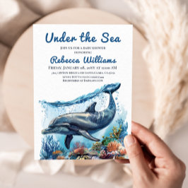 Nautical Blue Boy unter der Sea Baby-Dusche Einladung