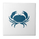 Nautical Blue Crab Kitchen Backsplash Fliese<br><div class="desc">Set von Ihrer Küche nautische Dekoration mit diesen Nautical Blue Crab Kitchen Backsplash Keramik Fliesen.  Dieses einfache,  moderne Design hat einen anpassbaren weißen Hintergrund und dunkelmarineblau Krabbe.  Wählen Sie die gewünschte Farbe aus,  indem Sie auf Vorlage personalisieren klicken.</div>