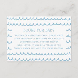 Nautical Blue Waves | Bücher für Baby Boy Dusche Begleitkarte