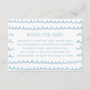 Nautical Blue Waves   Bücher für Baby Boy Dusche Begleitkarte