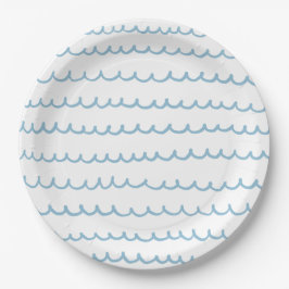 Nautical Blue Waves | Schwimmbad Geburtstag oder B Pappteller
