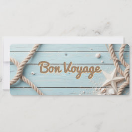 Nautical Blue Wood Rope Starfish Segeln Karte