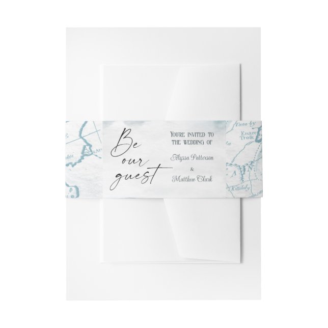 Nautical Bly Bands Einladungsbanderole (Vorderseite Beispiel)