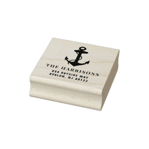 Nautical Boat Anchor Family Rücksendeadresse Gummistempel