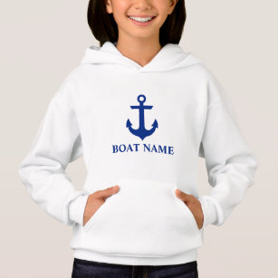 Nautical Boat Name Anchor Girls Hoodie