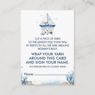 Nautical Boat Wie Big Mommy's Bauch Game Card Begleitkarte